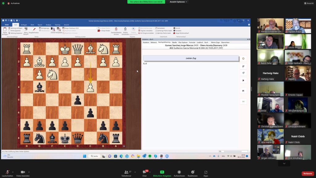 Onlinevortrag der ChessSports Akademie von Michael Prusikin am 6.12.2022.