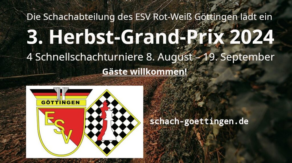 3. Herbst-Grand-Prix ausgeschrieben 1