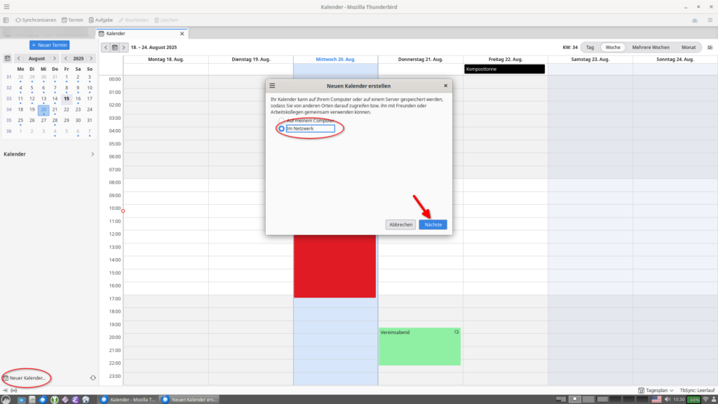 ESV-Termine: Kalender importieren 1
