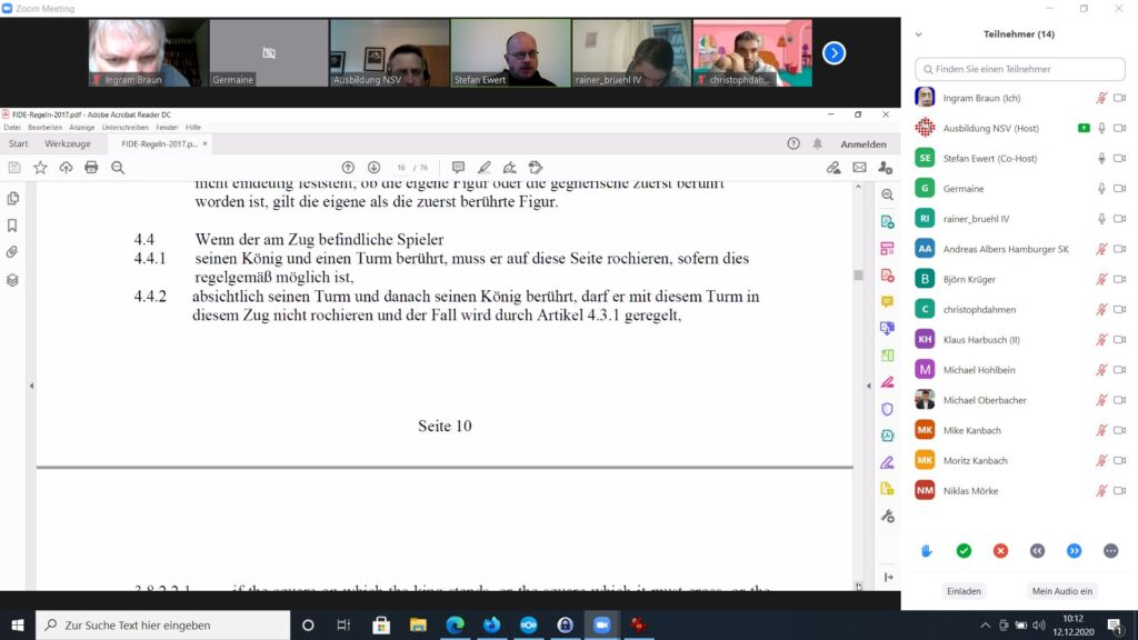 Schiedsrichterlehrgang online 2020